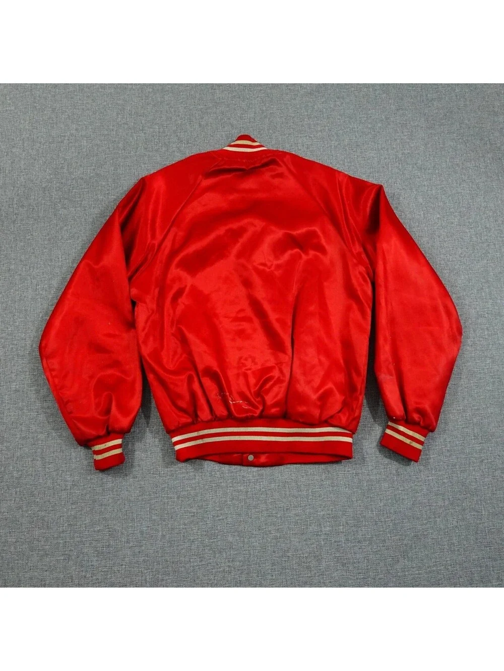 Vintage 80s Red Lightweight Jacket TGI Friday's Nylon Shell Acoba Lining